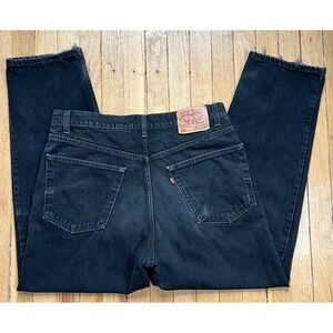 Y2K‎ Vintage Levi's 550 Jeans Black Denim Relaxed Fit Red Tab Men's Size 38x30
